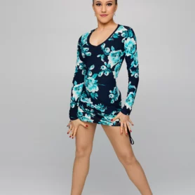 Сукня для танців Freestyle Dance 669 з квітковим принтом вид спереду