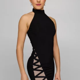 Чорна сукня для танців Freestyle Dance 674 верх виробу