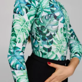 Women's swimsuit for dancing, printed biflex