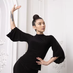 Черная блуза для стандартной программы 1027 Фристайл Танец